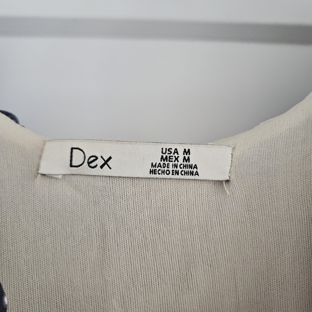 Dex Multicolor Patterned Midi Dress Size Medium - Picture 4 of 5